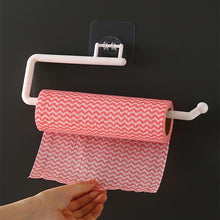 Load image into Gallery viewer, Perforation-Free Kitchen Toilet Paper Holder Special Paper Towel Rack Cling Film Storage Rack Toilet Paper Rag Holder Wall Mount Self Adhesive Toilet Paper Holder Durable Stainless Steel Brushed Nickel Toilet Paper Roll Holder Modern No Drilling