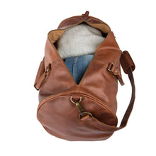 Load image into Gallery viewer, Leather Duffel Bag: Where Sophistication Meets Functionality"