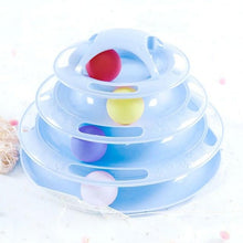 Load image into Gallery viewer, Pet Cat Toy Training Amusement Plate Kitten Tower Tracks Disc Cat Intelligence Amusement Triple Disc tumbler Fish Animal Toy For Small Dogs Wiggle Fish Catnip Toys Motion Kitten Toy Plush Interactive Cat Toys for Cat Exercise