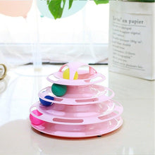 Load image into Gallery viewer, Pet Cat Toy Training Amusement Plate Kitten Tower Tracks Disc Cat Intelligence Amusement Triple Disc tumbler Fish Animal Toy For Small Dogs Wiggle Fish Catnip Toys Motion Kitten Toy Plush Interactive Cat Toys for Cat Exercise