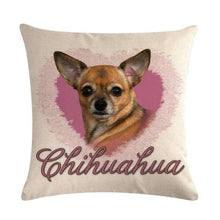 Load image into Gallery viewer, Pet Dog Elegant Design Linen Cotton Throw Pillow Covers Dog Pattern Cotton Throw Pillow Covers Car Sofa Cushion Cover Pillowcases Couch Cushion Cover Home Sofa Bed Decorative Pillows