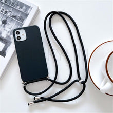 Load image into Gallery viewer, Phone Case Strap Cord Chain Phone Case For Xiaomi Redmi Note 10 9 10S 9S Pro Max 10 9 9A 9C Cover Mi POCO X3 NFC Pro 12 Pro 11 Lite Crossbody Case Soft Matte Phone Holder with Neck Strap