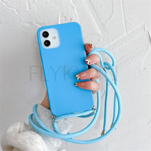 Load image into Gallery viewer, Phone Case Strap Cord Chain Phone Case For Xiaomi Redmi Note 10 9 10S 9S Pro Max 10 9 9A 9C Cover Mi POCO X3 NFC Pro 12 Pro 11 Lite Crossbody Case Soft Matte Phone Holder with Neck Strap