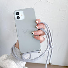 Load image into Gallery viewer, Phone Case Strap Cord Chain Phone Case For Xiaomi Redmi Note 10 9 10S 9S Pro Max 10 9 9A 9C Cover Mi POCO X3 NFC Pro 12 Pro 11 Lite Crossbody Case Soft Matte Phone Holder with Neck Strap