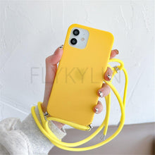 Load image into Gallery viewer, Phone Case Strap Cord Chain Phone Case For Xiaomi Redmi Note 10 9 10S 9S Pro Max 10 9 9A 9C Cover Mi POCO X3 NFC Pro 12 Pro 11 Lite Crossbody Case Soft Matte Phone Holder with Neck Strap