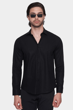 Load image into Gallery viewer, Premium Cotton Dress Shirt (Black)