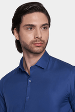 Load image into Gallery viewer, Premium Cotton Dress Shirt (Royal)