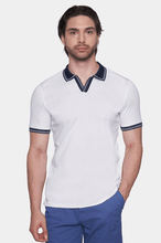 Load image into Gallery viewer, The Mercerized Cotton Open Polo (Monaco White)