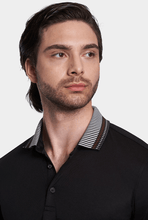 Load image into Gallery viewer, The Mercerized Cotton Polo (Crown Black)