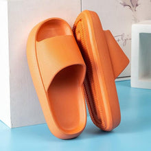 Load image into Gallery viewer, Pillow Slides Slippers Comfy Shoes Non-slip Bathroom Home Thicked Bottom Slippers Women's Sandals Summer Flip Flops Open Toe Pillow Shower Shoes EVA Slides Soft Spa Cloud Slippers