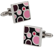 Load image into Gallery viewer, Pink Bubble Cufflinks