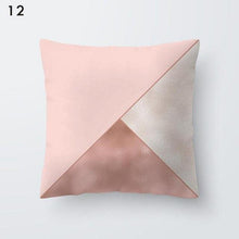 Load image into Gallery viewer, Pink Geometric Decorative Pillow Cushion Covers Polyester Pillow Case Home Pillowcase Decorative Pillowcase For Sofa Cute Charming Home Decor Cushion Cover