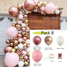 Load image into Gallery viewer, Pink White And Gold Balloon Garland Arch Kit For Bridal Shower Wedding Decors Baby Shower Party Decoration For Girls Birthday