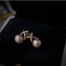 Load image into Gallery viewer, 18K Golden Pearl Elegance Studs