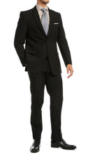 Load image into Gallery viewer, PL1969 Mens Black Slim Fit 2pc Suit