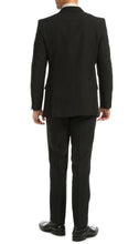 Load image into Gallery viewer, PL1969 Mens Black Slim Fit 2pc Suit