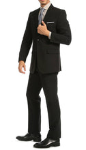 Load image into Gallery viewer, PL1969 Mens Black Slim Fit 2pc Suit