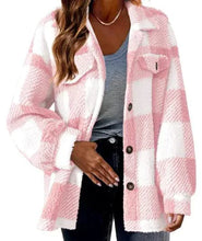 Load image into Gallery viewer, Plaid Turndown Collar Wool Jacket
