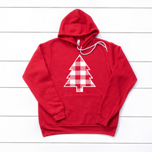 Load image into Gallery viewer, Plaid Christmas Tree Crew or Hoodie Sweatshirt