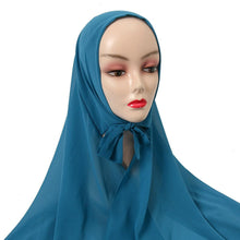 Load image into Gallery viewer, Plain Colorful Soft Lightweight Chiffon Elegant Hijab Scarf With Bandage Non-Slip Chiffon Echarpe Elegant Breathable Islam Long Hijabs Headband Fashion Turban Headwrap For Women
