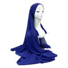 Load image into Gallery viewer, Plain Colorful Soft Lightweight Chiffon Elegant Hijab Scarf With Bandage Non-Slip Chiffon Echarpe Elegant Breathable Islam Long Hijabs Headband Fashion Turban Headwrap For Women