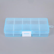 Load image into Gallery viewer, Plastic Jewelry Boxes Plastic Tool Box Adjustable Craft Organizer Storage Beads Bracelet Jewelry Boxes Portable 10 Compartments Clear Plastic Storage Box Jewelry Organizer Container