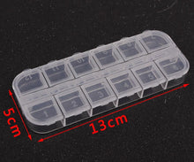 Load image into Gallery viewer, Plastic Jewelry Boxes Plastic Tool Box Adjustable Craft Organizer Storage Beads Bracelet Jewelry Boxes Portable 10 Compartments Clear Plastic Storage Box Jewelry Organizer Container