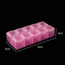 Load image into Gallery viewer, Plastic Storage Boxes Slots Adjustable Packaging Transparent Tool Case Craft Organizer Box Jewelry Accessories Rectangle Plastic Jewelry Box with Movable Dividers Earring Storage Containers