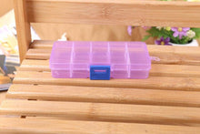 Load image into Gallery viewer, Plastic Storage Boxes Slots Adjustable Packaging Transparent Tool Case Craft Organizer Box Jewelry Accessories Rectangle Plastic Jewelry Box with Movable Dividers Earring Storage Containers