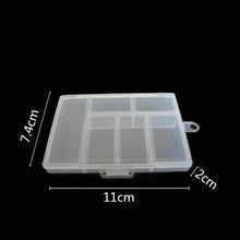 Load image into Gallery viewer, Plastic Storage Boxes Slots Adjustable Packaging Transparent Tool Case Craft Organizer Box Jewelry Accessories Rectangle Plastic Jewelry Box with Movable Dividers Earring Storage Containers