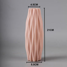 Load image into Gallery viewer, Plastic Vases Anti-ceramic Unbreakable Basket Imitation Rattan Flower Vase For Home Décor Desktop Decoration Living Room Office or Bookshelf