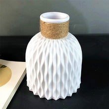 Load image into Gallery viewer, Plastic Vases Anti-ceramic Unbreakable Basket Imitation Rattan Flower Vase For Home Décor Desktop Decoration Living Room Office or Bookshelf