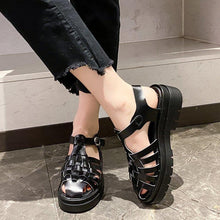 Load image into Gallery viewer, Platform Women's Sandals Summer Fashion Women Beach Classic Sandal Comfortable Beach Pool Platforms Sandals With Buckle Open Toe Ankle Strap Thick-Soled Casual Women's Shoes