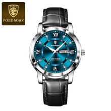 Load image into Gallery viewer, POEDAGAR Waterproof Leather Men's Quartz Watch