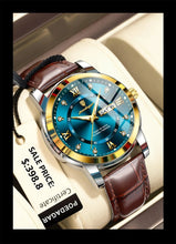 Load image into Gallery viewer, POEDAGAR Waterproof Leather Men's Quartz Watch