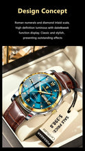 Load image into Gallery viewer, POEDAGAR Waterproof Leather Men's Quartz Watch