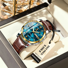 Load image into Gallery viewer, POEDAGAR Waterproof Leather Men's Quartz Watch