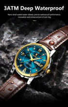 Load image into Gallery viewer, POEDAGAR Waterproof Leather Men's Quartz Watch