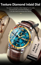 Load image into Gallery viewer, POEDAGAR Waterproof Leather Men's Quartz Watch
