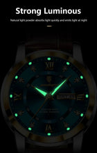 Load image into Gallery viewer, POEDAGAR Waterproof Leather Men's Quartz Watch