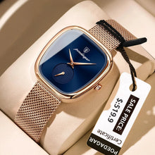 Load image into Gallery viewer, POEDAGAR Elegant Women's Mesh Watch - Waterproof Stainless Steel Quartz Timepiece for Stylish Ladies