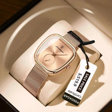 Load image into Gallery viewer, POEDAGAR Elegant Women's Mesh Watch - Waterproof Stainless Steel Quartz Timepiece for Stylish Ladies