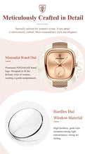 Load image into Gallery viewer, POEDAGAR Elegant Women's Mesh Watch - Waterproof Stainless Steel Quartz Timepiece for Stylish Ladies