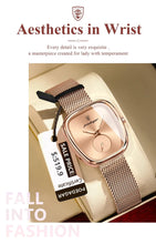 Load image into Gallery viewer, POEDAGAR Elegant Women's Mesh Watch - Waterproof Stainless Steel Quartz Timepiece for Stylish Ladies