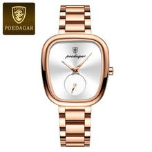 Load image into Gallery viewer, POEDAGAR Elegant Women's Quartz Watch - Waterproof Stainless Steel Timepiece for Confident Ladies