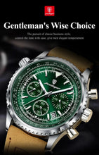 Load image into Gallery viewer, POEDAGAR Men's Luxury Quartz Chronograph Watch - Waterproof, Luminous, Leather - Military Sports Style