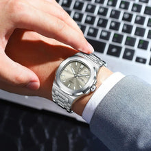 Load image into Gallery viewer, POEDAGAR Military Square Watch for Men - Waterproof, Luminous, Date & Week Display, Stainless Steel Quartz