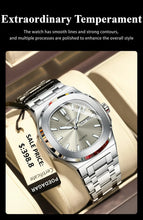 Load image into Gallery viewer, POEDAGAR Military Square Watch for Men - Waterproof, Luminous, Date & Week Display, Stainless Steel Quartz
