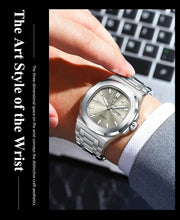 Load image into Gallery viewer, POEDAGAR Military Square Watch for Men - Waterproof, Luminous, Date & Week Display, Stainless Steel Quartz