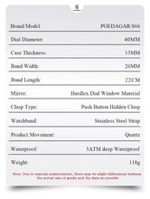 Load image into Gallery viewer, POEDAGAR Luxury Chronograph Men's Watch - Waterproof, Luminous, Stainless Steel, Sporty Design